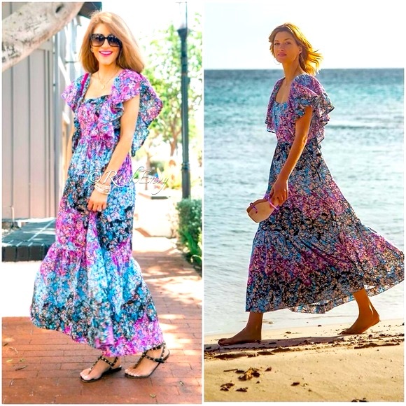 Anthropologie Embroidered long dress - Picture 3 of 4